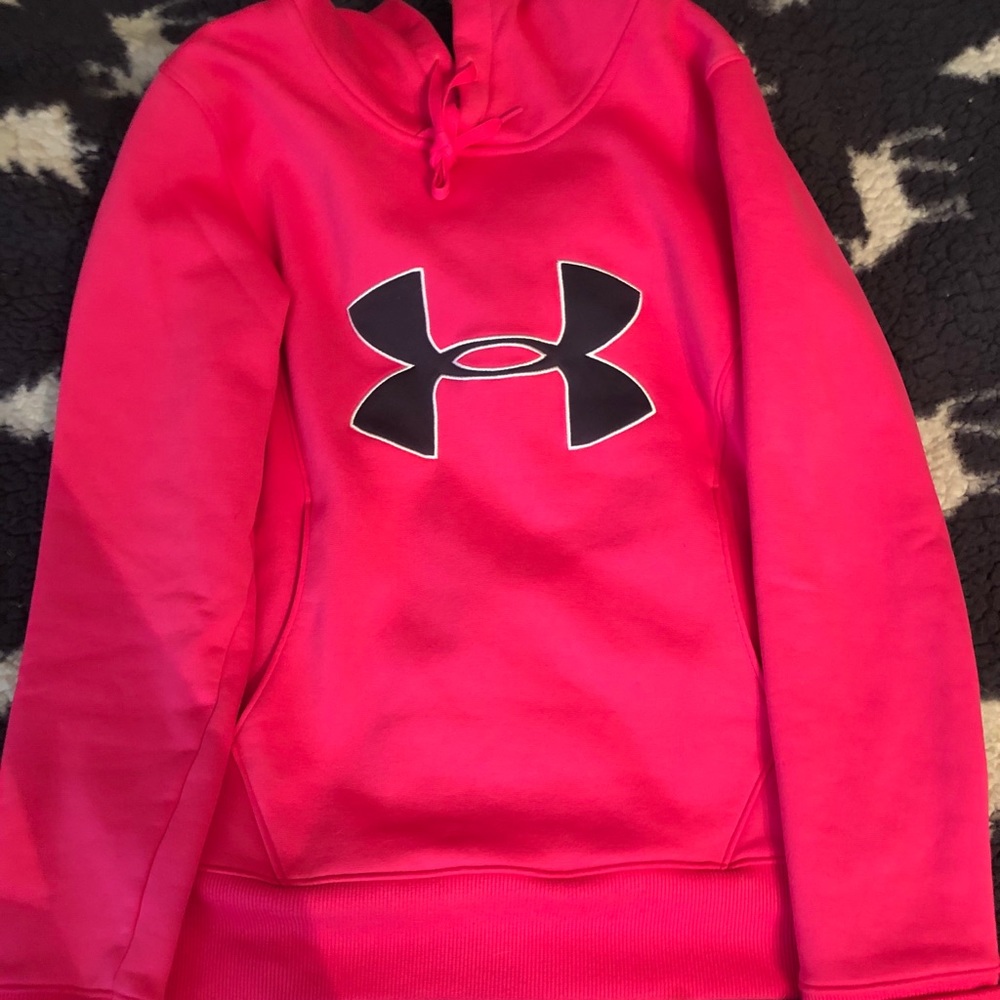 Pink under armour sweatshirt